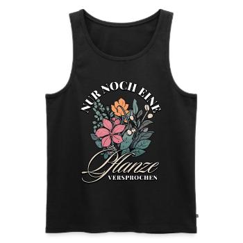 Nur noch eine Pflanze Versprochen: Naturfreunde - Männer Premium Bio Tank Top - Schwarz - Vorne - Michal (187cm)