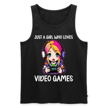 Console de jeu PC Gamer Girl Gamer Girl - Débardeur bio Premium Homme - noir - Devant - Michal (187cm)