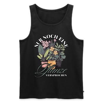 Nur noch eine Pflanze Versprochen: Naturfreunde - Männer Premium Bio Tank Top - Schwarz - Vorne - Michal (187cm)
