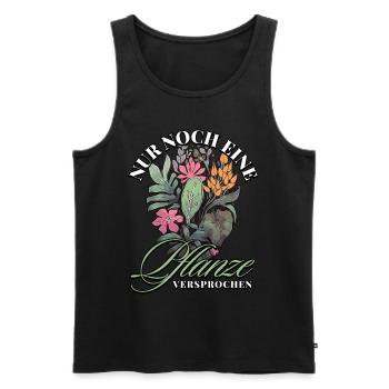Nur noch eine Pflanze Versprochen: Naturfreunde - Männer Premium Bio Tank Top - Schwarz - Vorne - Michal (187cm)
