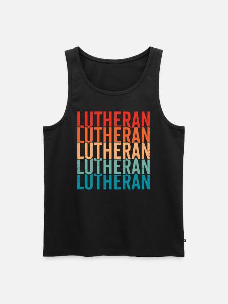 Retro-Lutheran Religion Confirmation - Men's Premium Organic Tank Top - black