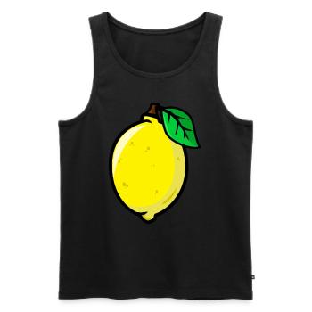 Zitrone Zitronen Zitrusfrucht Pflanze - Männer Premium Bio Tank Top - Schwarz - Vorne - AI Model Male 178 light (178cm)