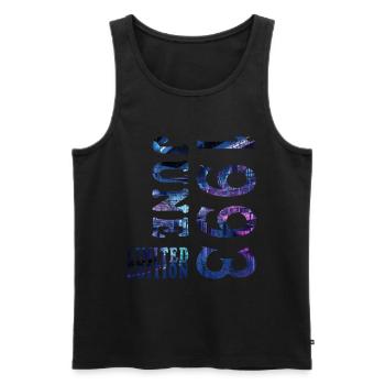 June 1993 Anniversary Juni 1993 Juni - Men's Premium Organic Tank Top - black - Front - AI Model Male 178 light (178cm)