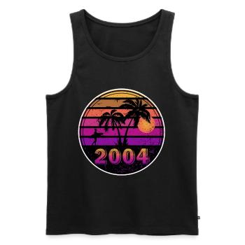 Geburtstag Jahrgang 2004 Vintage Geburtsjahr 2004 - Männer Premium Bio Tank Top - Schwarz - Vorne - AI Model Male 178 light (178cm)