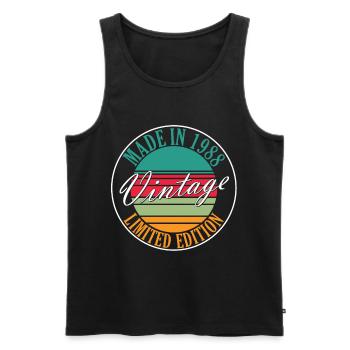 Birthday present born in 1988 - Men's Premium Organic Tank Top - black - Front - Michal (187cm)