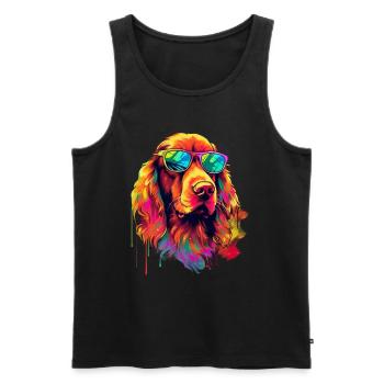 Irish Red Setter Hund Hunderasse - Männer Premium Bio Tank Top - Schwarz - Vorne - Michal (187cm)