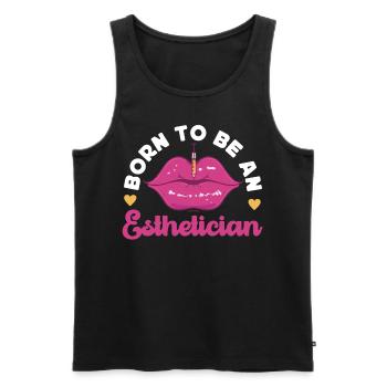 Cute Licensed Esthetician Skincare - Männer Premium Bio Tank Top - Schwarz - Vorne - Michal (187cm)