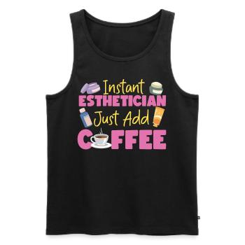 Cute Licensed Esthetician Skincare - Männer Premium Bio Tank Top - Schwarz - Vorne - Michal (187cm)