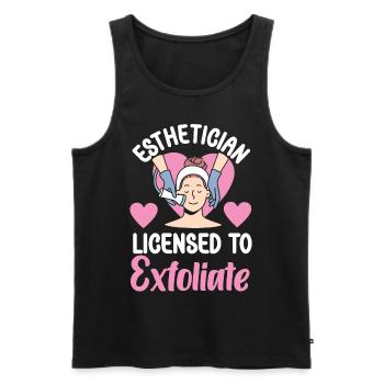 Cute Licensed Esthetician Skincare - Männer Premium Bio Tank Top - Schwarz - Vorne - Michal (187cm)