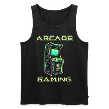 Arcade Gaming Retro Slots Games 80s Gamer - Men's Premium Organic Tank Top - black - Front - Michal (187cm)