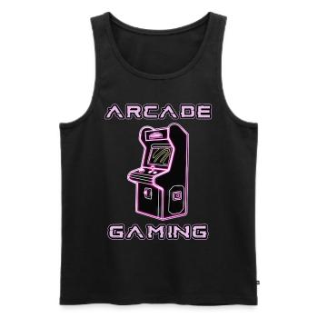 Arcade Gaming Retro Slots Games 80s Gamer - Men's Premium Organic Tank Top - black - Front - Michal (187cm)