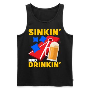 Cornhole corn hole - Men's Premium Organic Tank Top - black - Front - Michal (187cm)