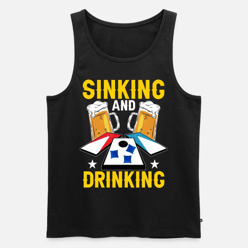 Cornhole Maisloch - Männer Premium Bio Tank Top - Schwarz