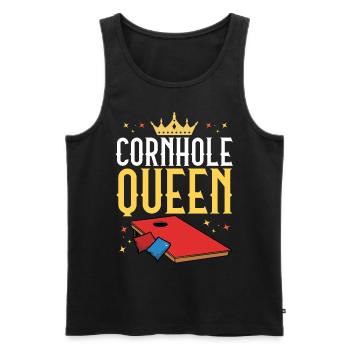 Corn Hole - Men's Premium Organic Tank Top - black - Front - Michal (187cm)