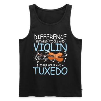 Difference Between Fiddle And Violin - Männer Premium Bio Tank Top - Schwarz - Vorne - Michal (187cm)