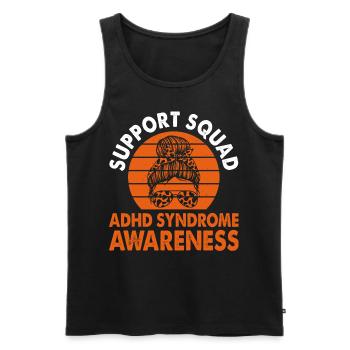 Support Squad Adhd Syndrome Awareness Month - Men's Premium Organic Tank Top - black - Front - Michal (187cm)