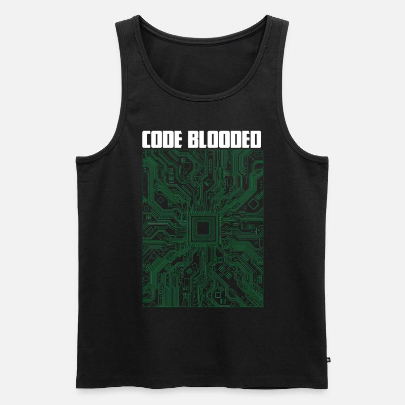 Code blooded - Men's Premium Organic Tank Top - black