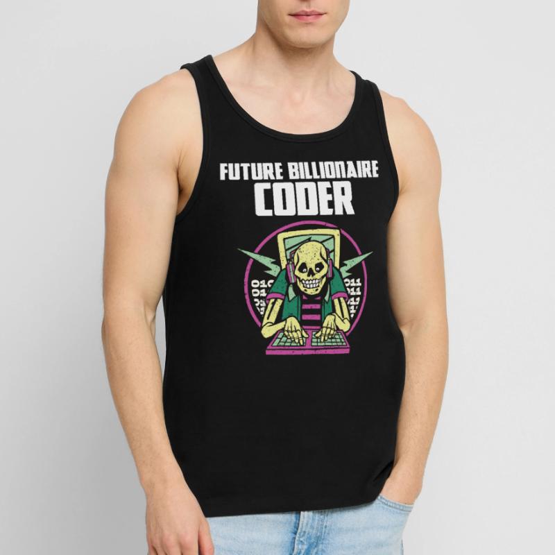 Future billionaire coder Men's Premium Organic Tank Top