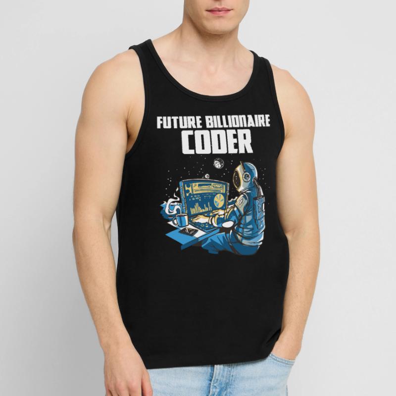 Future billionaire coder Men's Premium Organic Tank Top