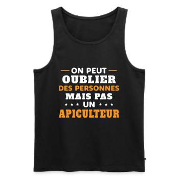 On peut pas oublier un Apiculteur humour Abeille - Débardeur bio Premium Homme - noir - Devant - Michal (187cm)