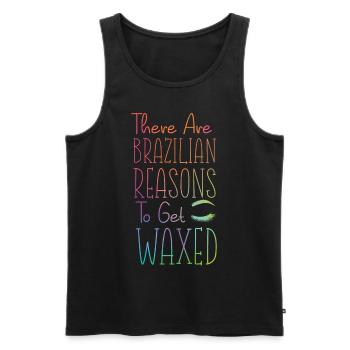 Cute Esthetician Skincare - Männer Premium Bio Tank Top - Schwarz - Vorne - Michal (187cm)