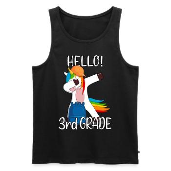 3. Klasse drittklässler Grundschule Einhorn - Männer Premium Bio Tank Top - Schwarz - Vorne - AI Model Male 178 light (178cm)