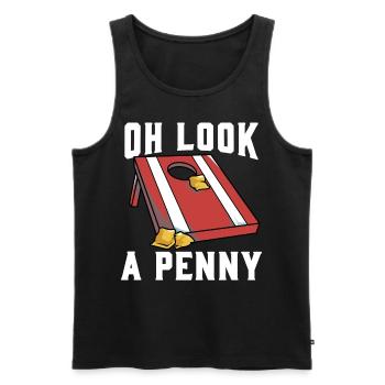 Cornhole corn hole - Men's Premium Organic Tank Top - black - Front - Michal (187cm)