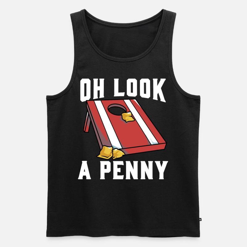 Cornhole Maisloch - Männer Premium Bio Tank Top - Schwarz