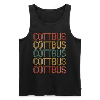 Cottbus Cottbus Ville de Cottbus - Débardeur bio Premium Homme - noir - Devant - Michal (187cm)