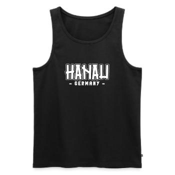 Hanauerin Hanauer Hanau - Men's Premium Organic Tank Top - black - Front - AI Model Male 178 light (178cm)