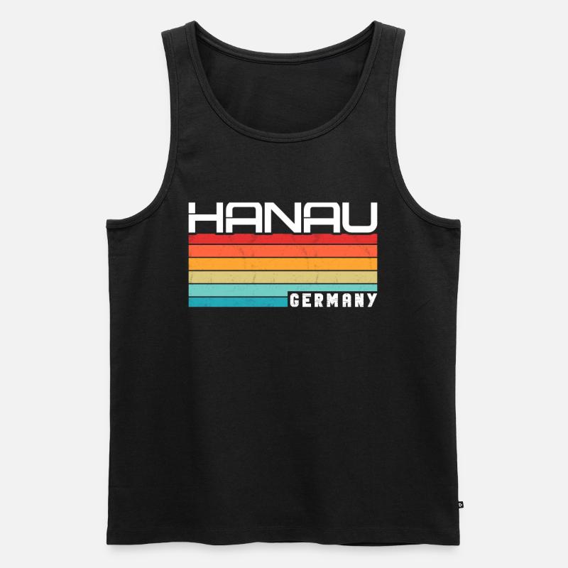 Hanauerin Hanauer Hanau - Männer Premium Bio Tank Top - Schwarz