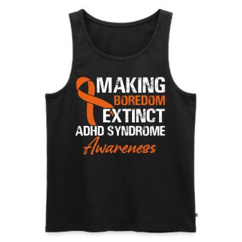 Langeweile Aussterben Lassen Adhs-syndrom - Männer Premium Bio Tank Top - Schwarz - Vorne - AI Model Male 178 light (178cm)