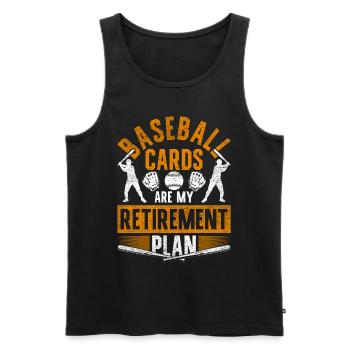 Collecteur de cartes de baseball Collecteur de cartes de baseball - Débardeur bio Premium Homme - noir - Devant - Michal (187cm)