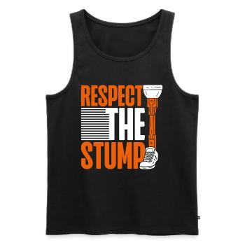 Prosthetic leg Respect The Stump - Men's Premium Organic Tank Top - black - Front - AI Model Male 178 light (178cm)