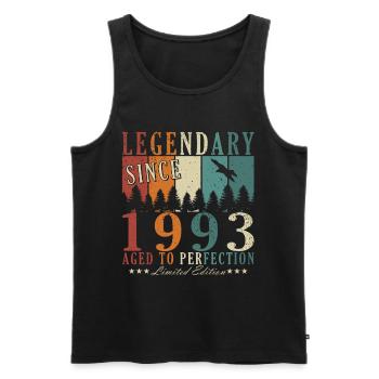 30. Geburtstag Mann Jahrgang 1993 Legende - Männer Premium Bio Tank Top - Schwarz - Vorne - Michal (187cm)