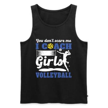 Coach Volleyball Sports Humor Coach Girls - Men's Premium Organic Tank Top - black - Front - Michal (187cm)