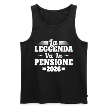 Humour Cadeau Retraité - 2026 Retraité En 2026 - Débardeur bio Premium Homme - noir - Devant - AI Model Male 178 light (178cm)