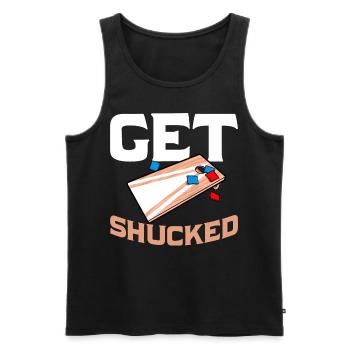 Lustiges Cornhole Corn Hole - Männer Premium Bio Tank Top - Schwarz - Vorne - AI Model Male 178 light (178cm)