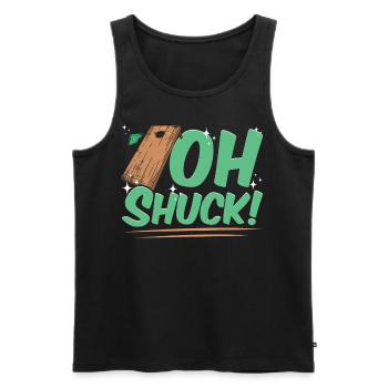 Lustiges Cornhole Corn Hole - Männer Premium Bio Tank Top - Schwarz - Vorne - AI Model Male 178 light (178cm)
