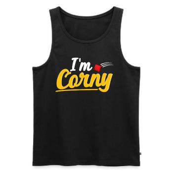 Lustiges Cornhole Corn Hole - Männer Premium Bio Tank Top - Schwarz - Vorne - AI Model Male 178 light (178cm)