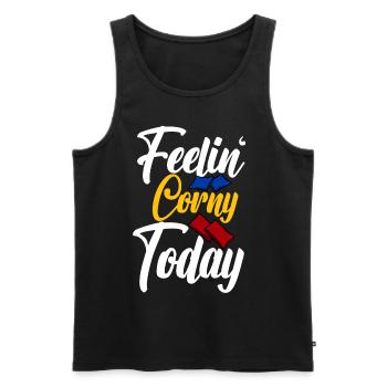 Lustiges Cornhole Corn Hole - Männer Premium Bio Tank Top - Schwarz - Vorne - AI Model Male 178 light (178cm)
