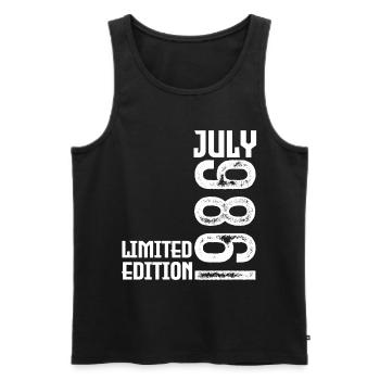 Gift July 1986. Anniversary July 1986. - Men's Premium Organic Tank Top - black - Front - Michal (187cm)