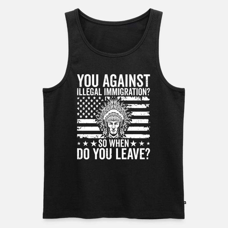 Pro Einwanderung - Männer Premium Bio Tank Top - Schwarz