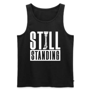 Beinprothese Still Standing - Männer Premium Bio Tank Top - Schwarz - Vorne - AI Model Male 178 light (178cm)