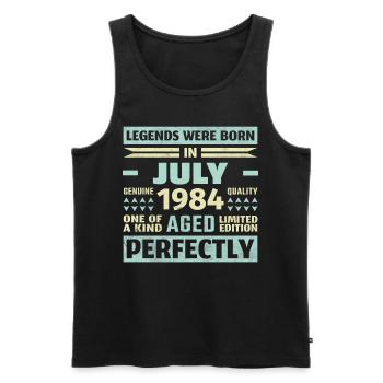39. Geburtstag Juli Jahrgang 2005 Vintage - Männer Premium Bio Tank Top - Schwarz - Vorne - Michal (187cm)