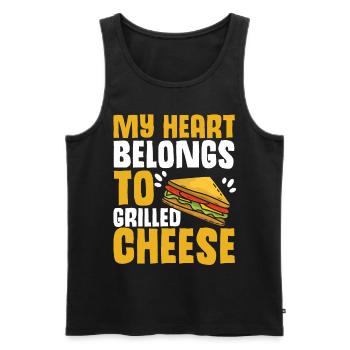 Love Grilled Cheese Men Women - Männer Premium Bio Tank Top - Schwarz - Vorne - Michal (187cm)