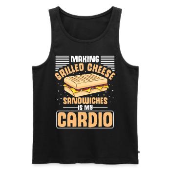 Love Grilled Cheese Men Women - Männer Premium Bio Tank Top - Schwarz - Vorne - Michal (187cm)