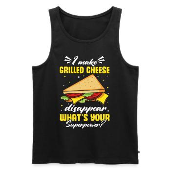 Love Grilled Cheese Men Women - Männer Premium Bio Tank Top - Schwarz - Vorne - Michal (187cm)