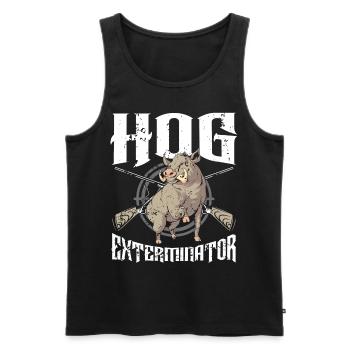 Hog Exterminator Wildschwein Wildschwein Jäger Hog - Männer Premium Bio Tank Top - Schwarz - Vorne - AI Model Male 178 light (178cm)
