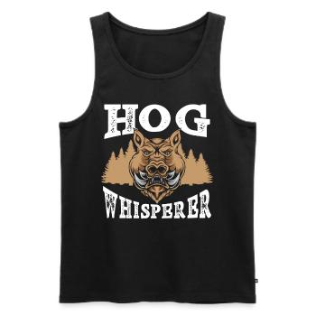 Hog Whisperer Sanglier Chasseur de sanglier Schwei - Débardeur bio Premium Homme - noir - Devant - Michal (187cm)